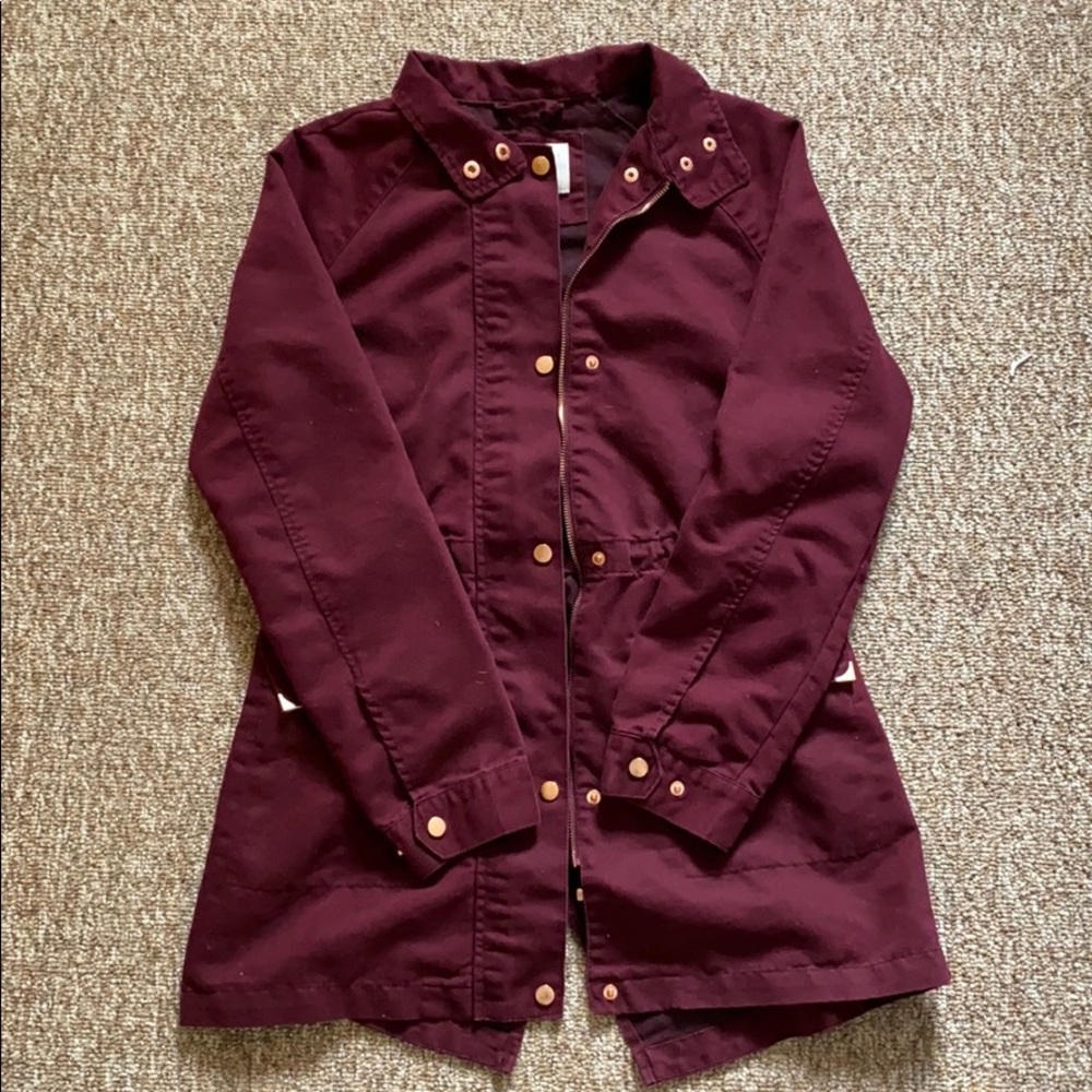 Maroon longline utility jacket ❤️